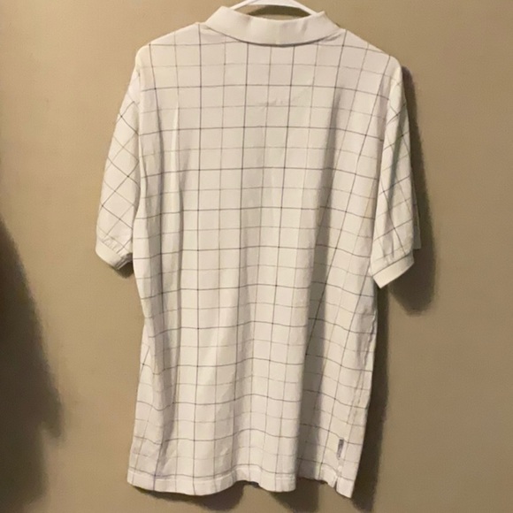 Chaps Ivory Checkered Men's Polo - Picture 2 of 7